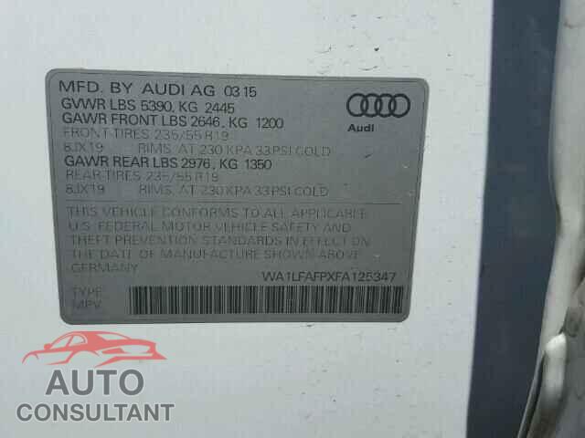 AUDI Q5 2015 - WA1LFAFPXFA125347