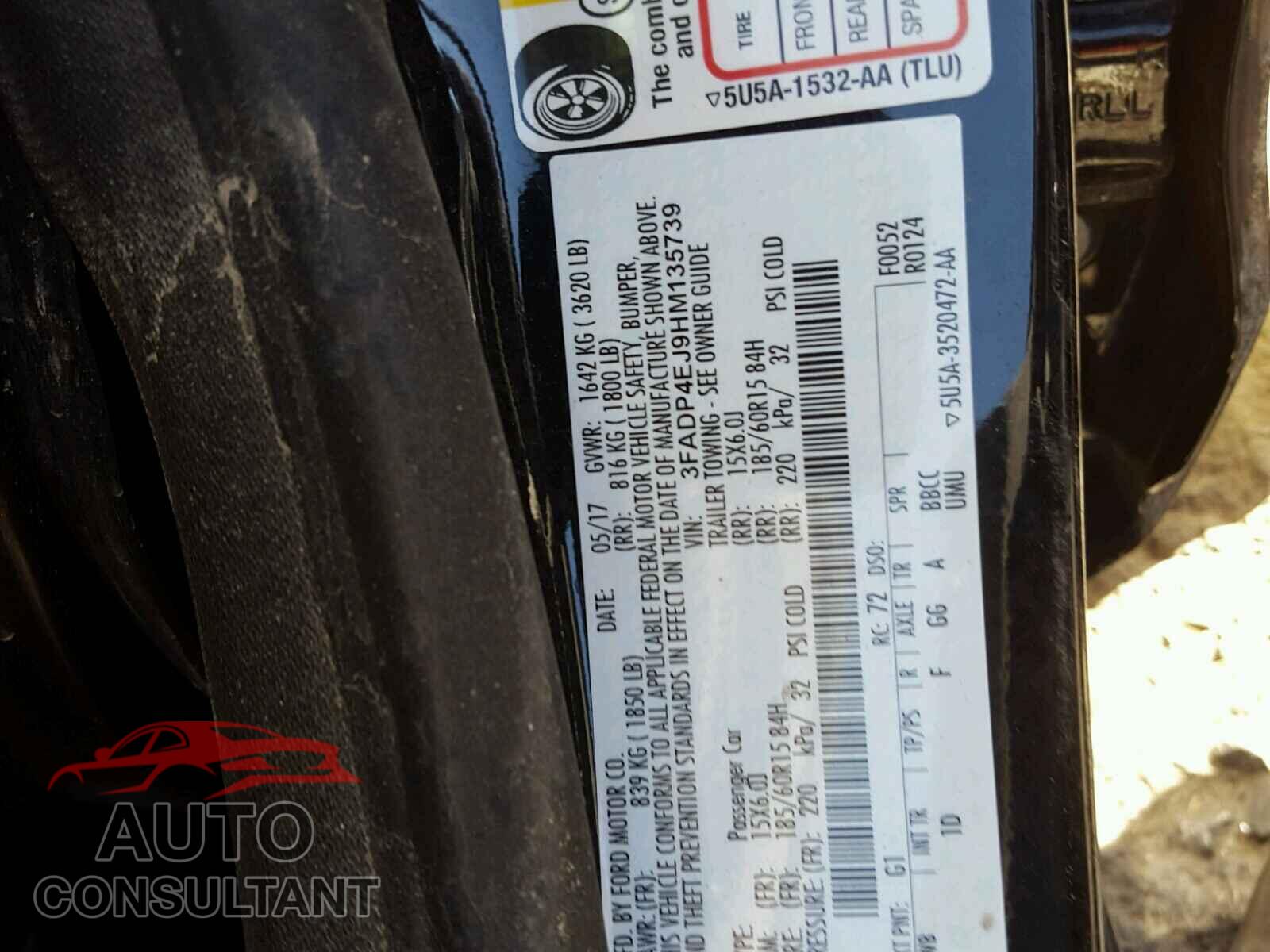 FORD FIESTA 2017 - 3FADP4EJ9HM135739