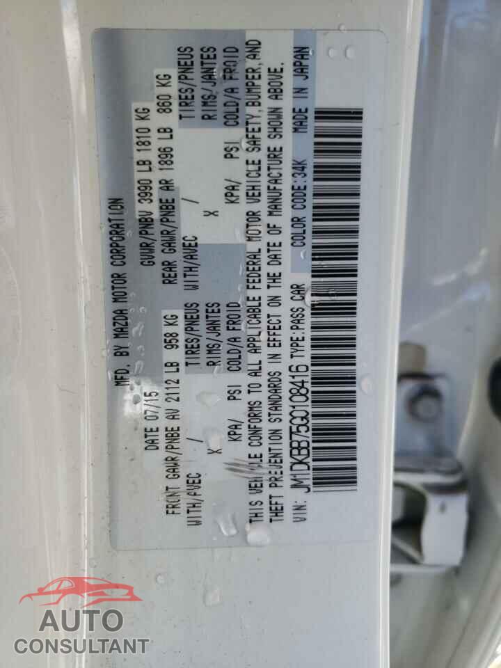 MAZDA CX-3 2016 - JM1DKBB75G0108416