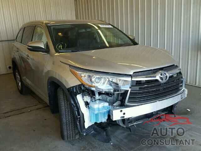 TOYOTA HIGHLANDER 2016 - 5TDDKRFH5GS322301