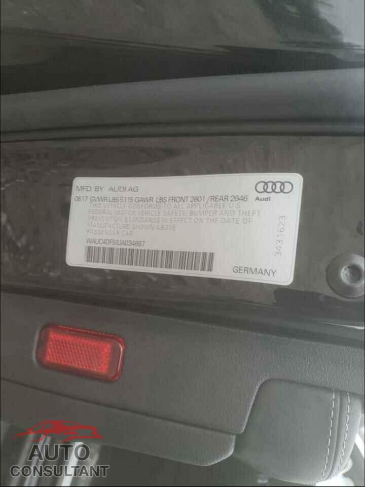 AUDI S5/RS5 2018 - WAUC4DF59JA034667