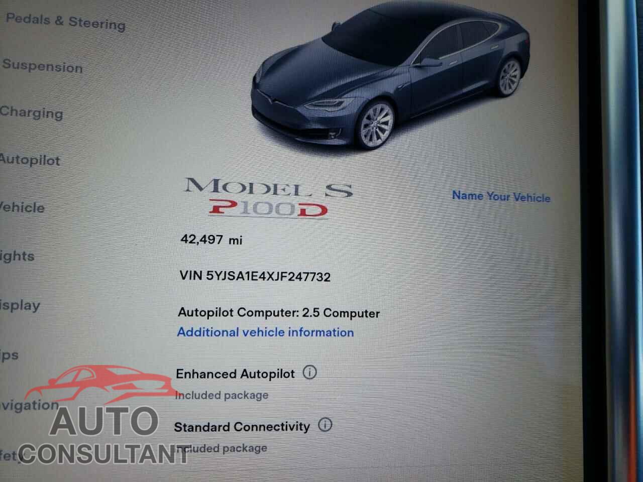 TESLA MODEL S 2018 - 5YJSA1E4XJF247732