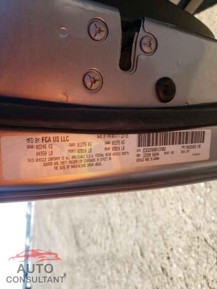 DODGE CHALLENGER 2016 - 2C3CDZAG8GH137862