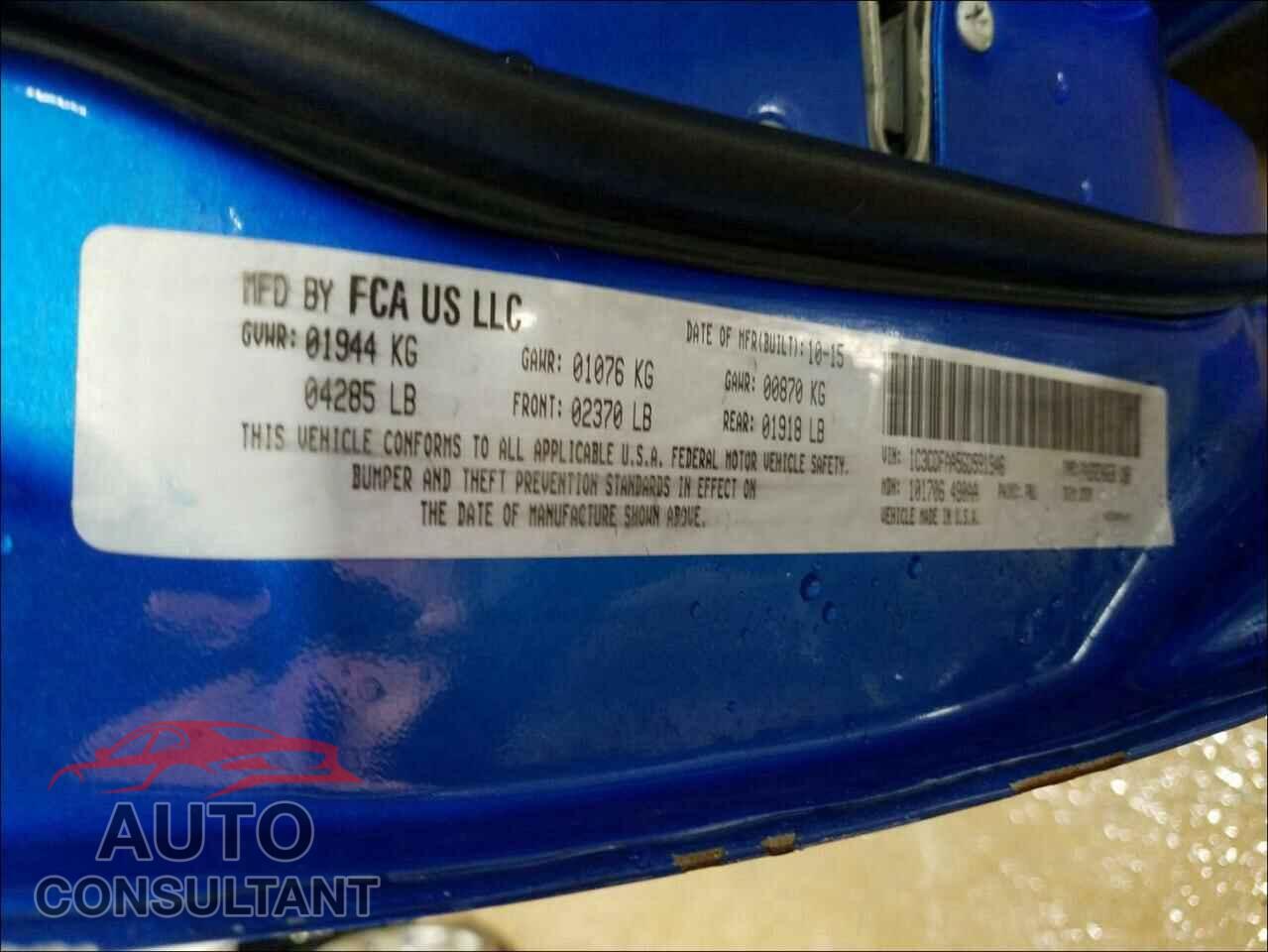DODGE DART 2016 - 1C3CDFAA5GD591946