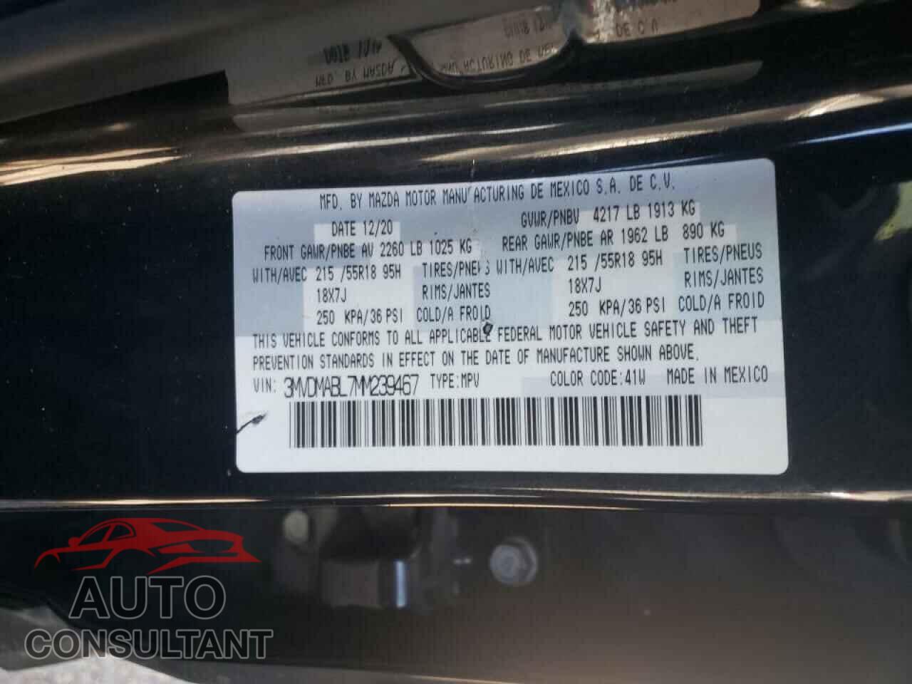 MAZDA CX30 2021 - 3MVDMABL7MM239467