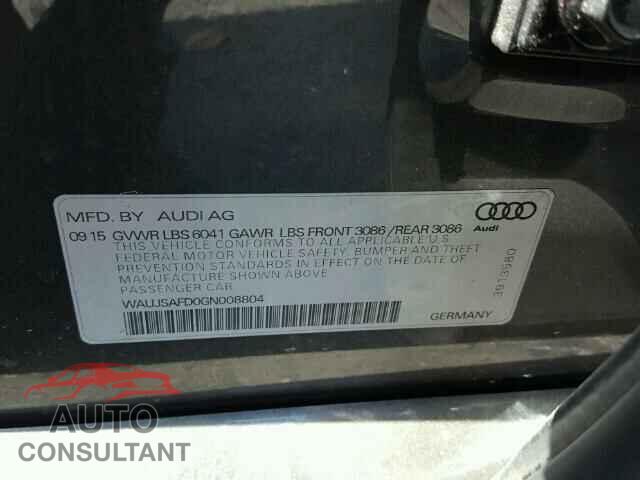 AUDI S8 2016 - WAUJSAFD0GN008804