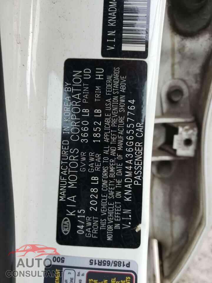 KIA RIO 2016 - KNADM4A36G6557764