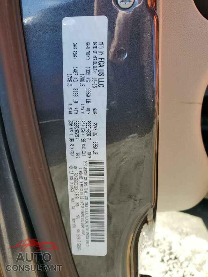 DODGE CARAVAN 2016 - 2C4RDGCG1GR179291