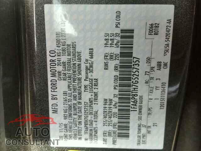 FORD MUSTANG 2016 - 1FA6P8TH7G5257357