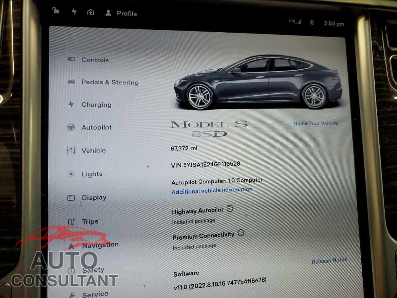 TESLA MODEL S 2016 - 5YJSA1E24GF116528