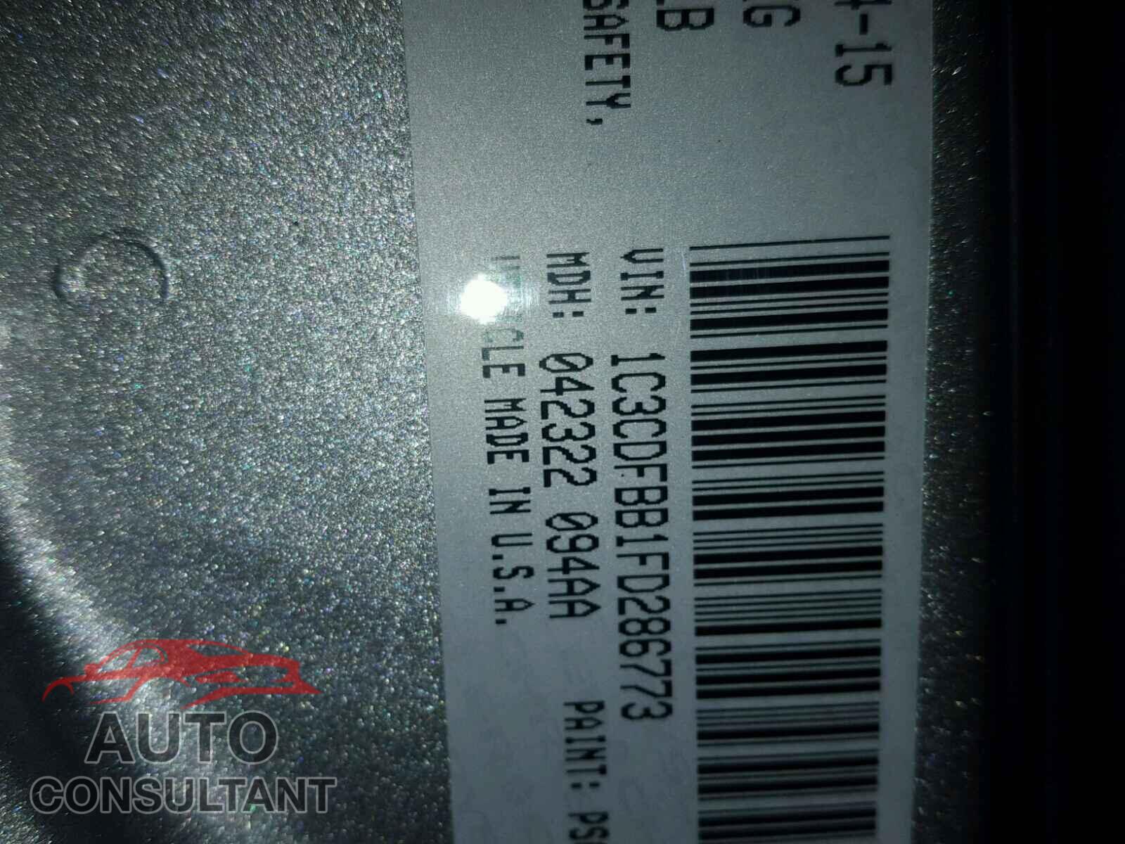 DODGE DART 2015 - 1C3CDFBB1FD286773