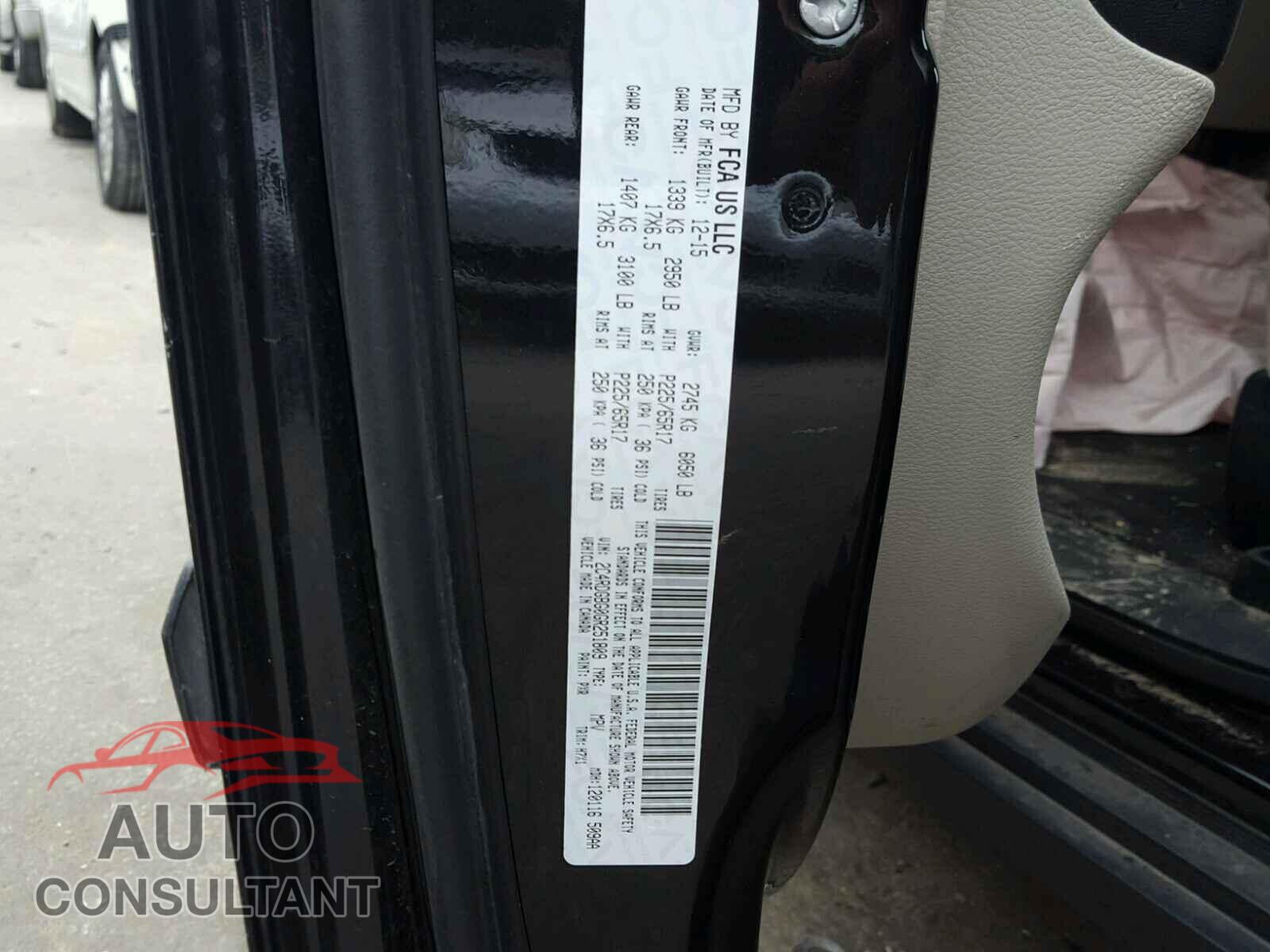 DODGE GRAND CARA 2016 - 19XFC2F71HE076489