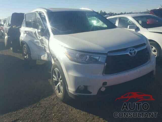 TOYOTA HIGHLANDER 2016 - 5TDJKRFHXGS265399