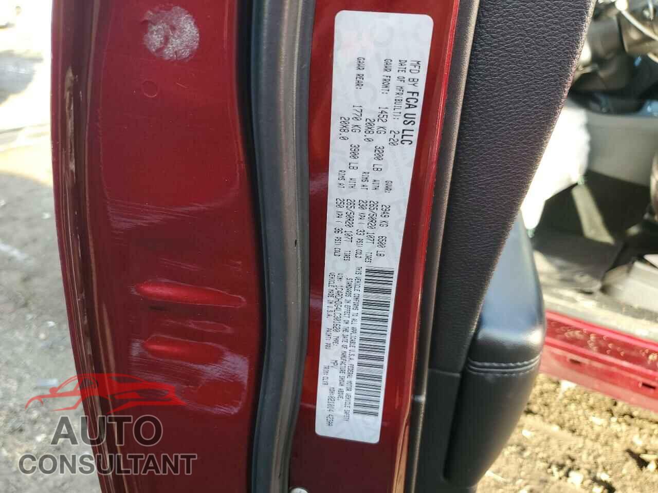 DODGE DURANGO 2020 - 1C4RDHDG4LC301620