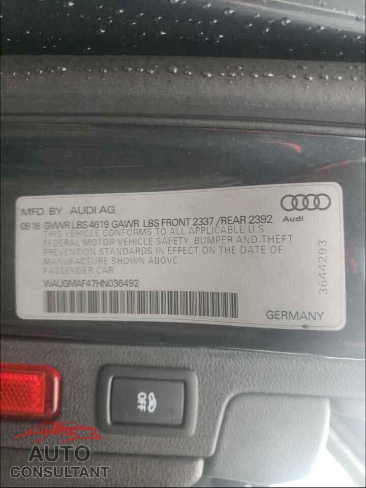 AUDI A4 2017 - WAUGMAF47HN036492