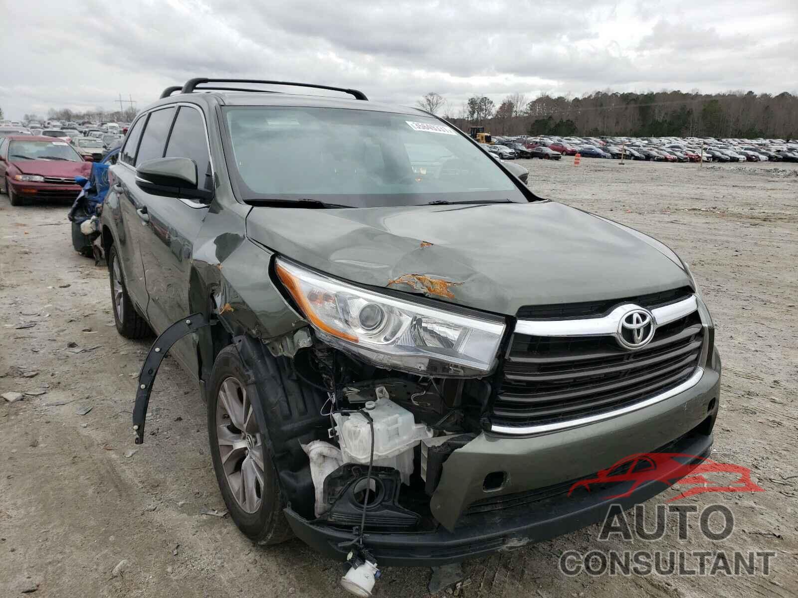 TOYOTA HIGHLANDER 2016 - 5TDZKRFH5GS142998