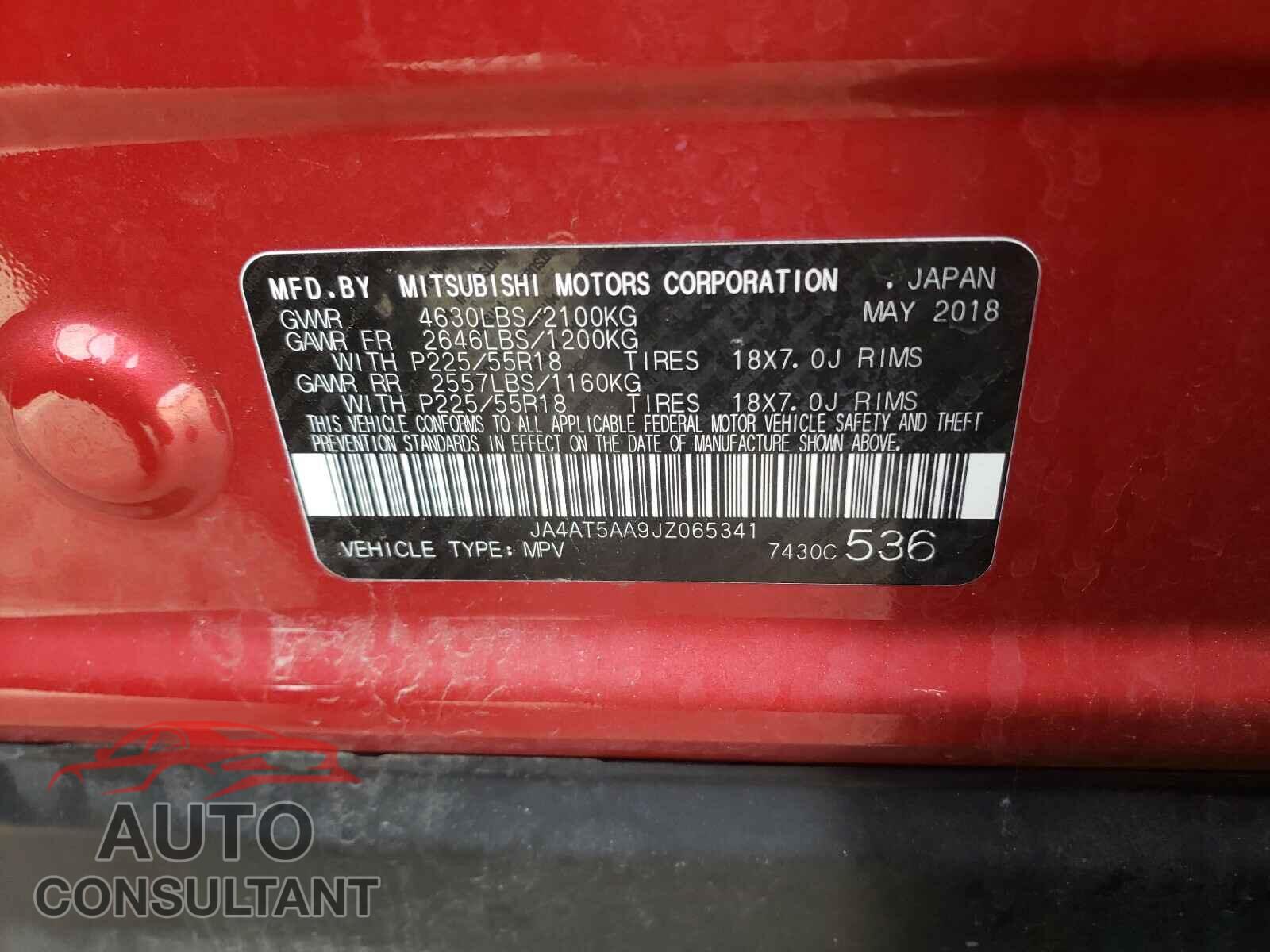 MITSUBISHI ECLIPSE 2018 - JA4AT5AA9JZ065341