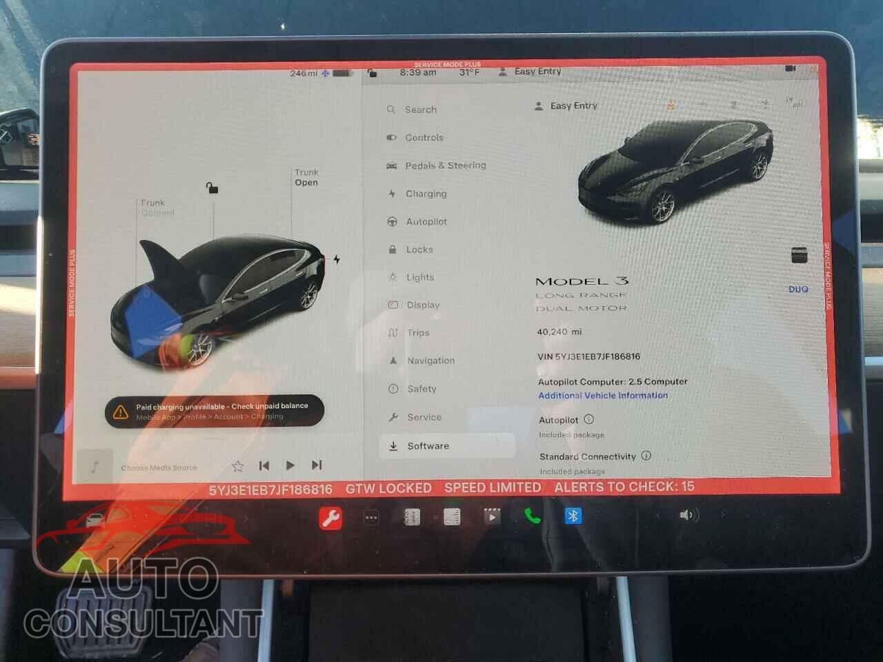 TESLA MODEL 3 2018 - 5YJ3E1EB7JF186816