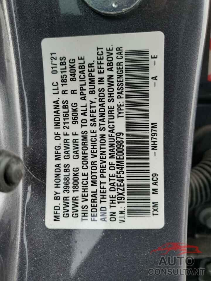 HONDA INSIGHT 2021 - 19XZE4F54ME009879