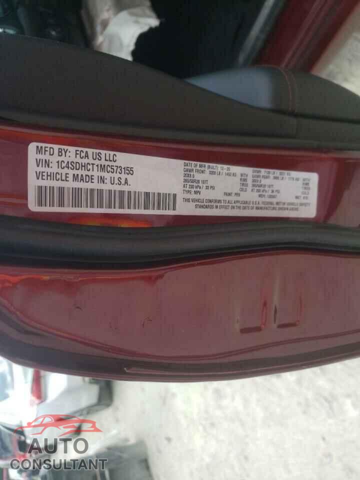 DODGE DURANGO 2021 - 1C4SDHCT1MC573155