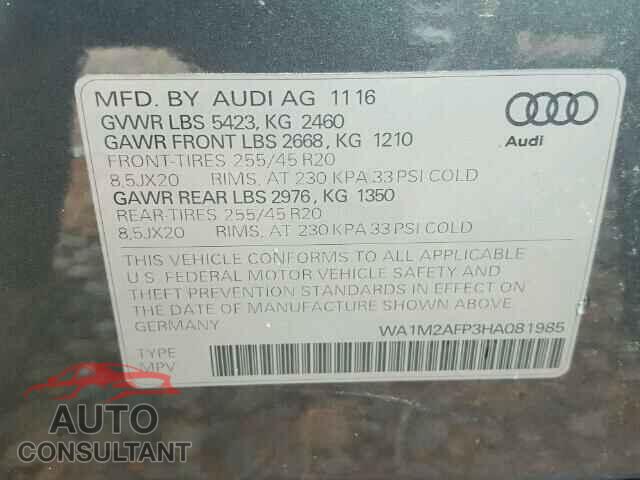 AUDI Q5 2017 - WA1M2AFP3HA081985