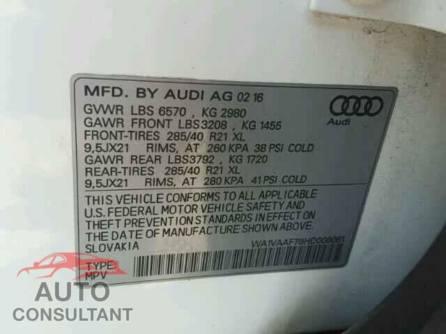 AUDI Q7 2017 - WA1VAAF79HD008061