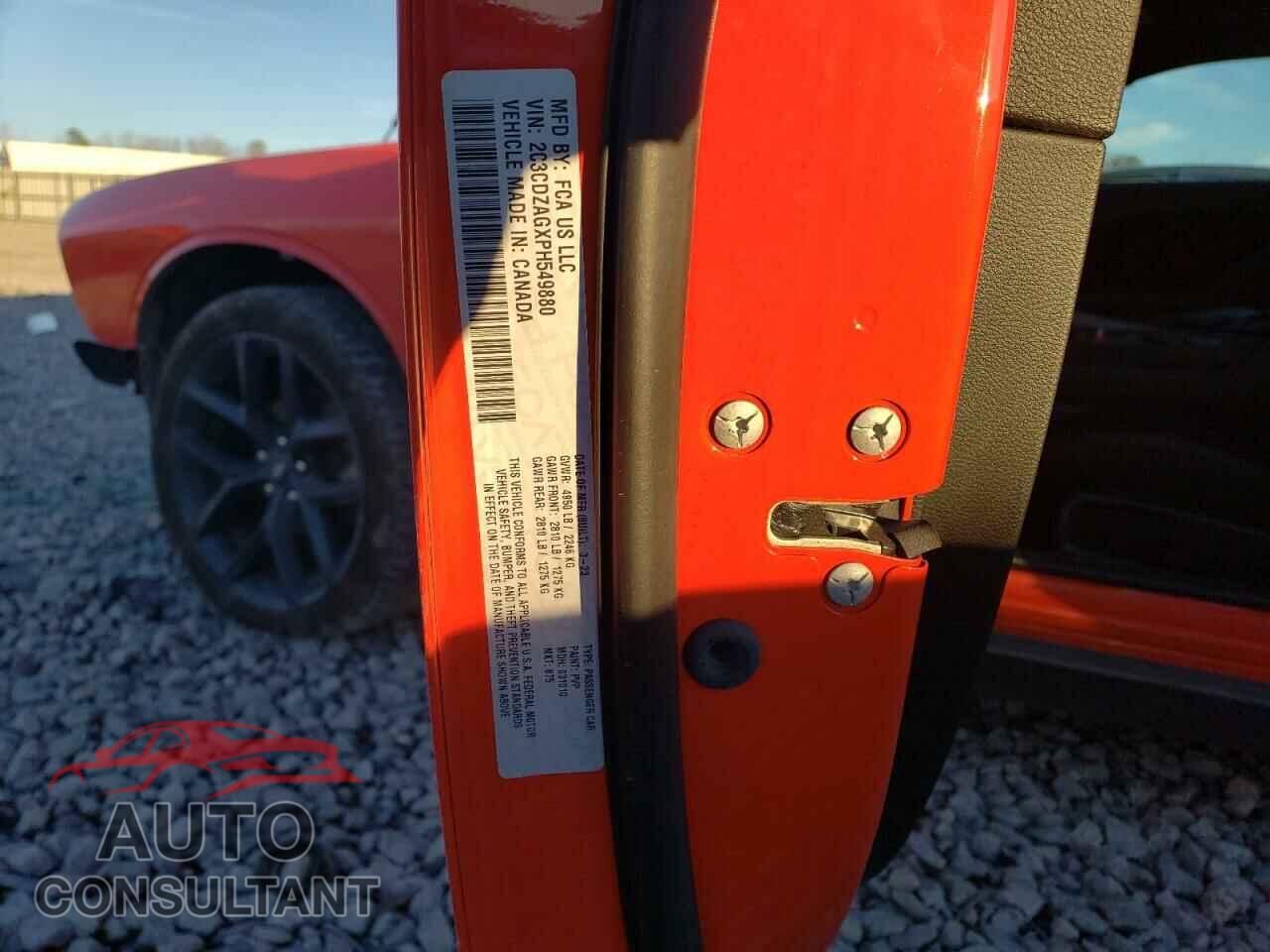 DODGE CHALLENGER 2023 - 2C3CDZAGXPH549880