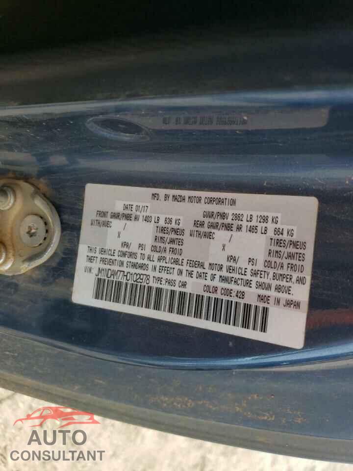 MAZDA MX5 2017 - JM1NDAM77H0102978