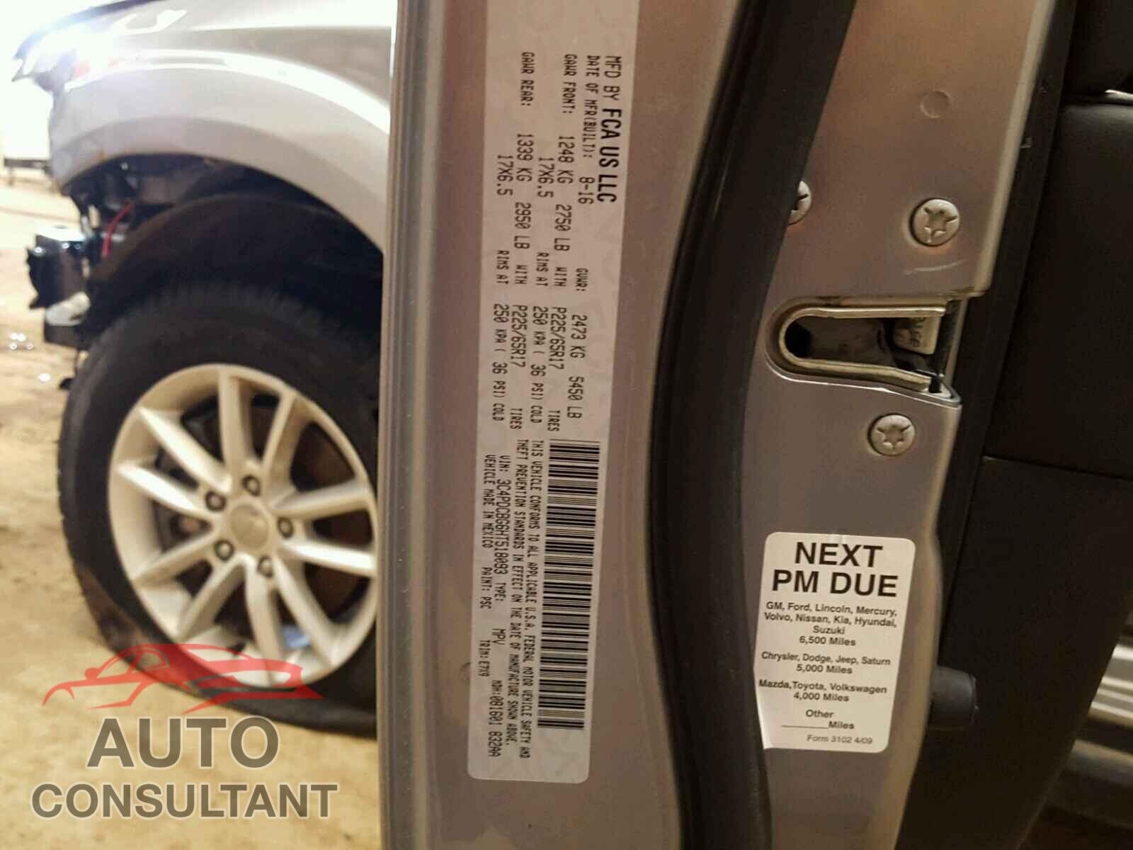 DODGE JOURNEY 2017 - 3C4PDCBG6HT518093