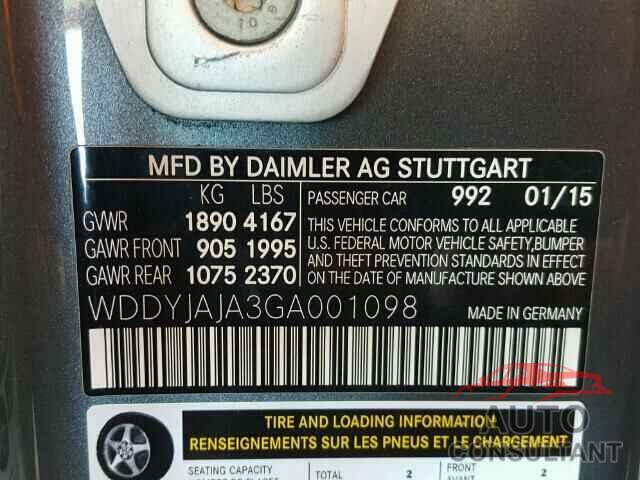 MERCEDES-BENZ AMG 2016 - WDDYJAJA3GA001098