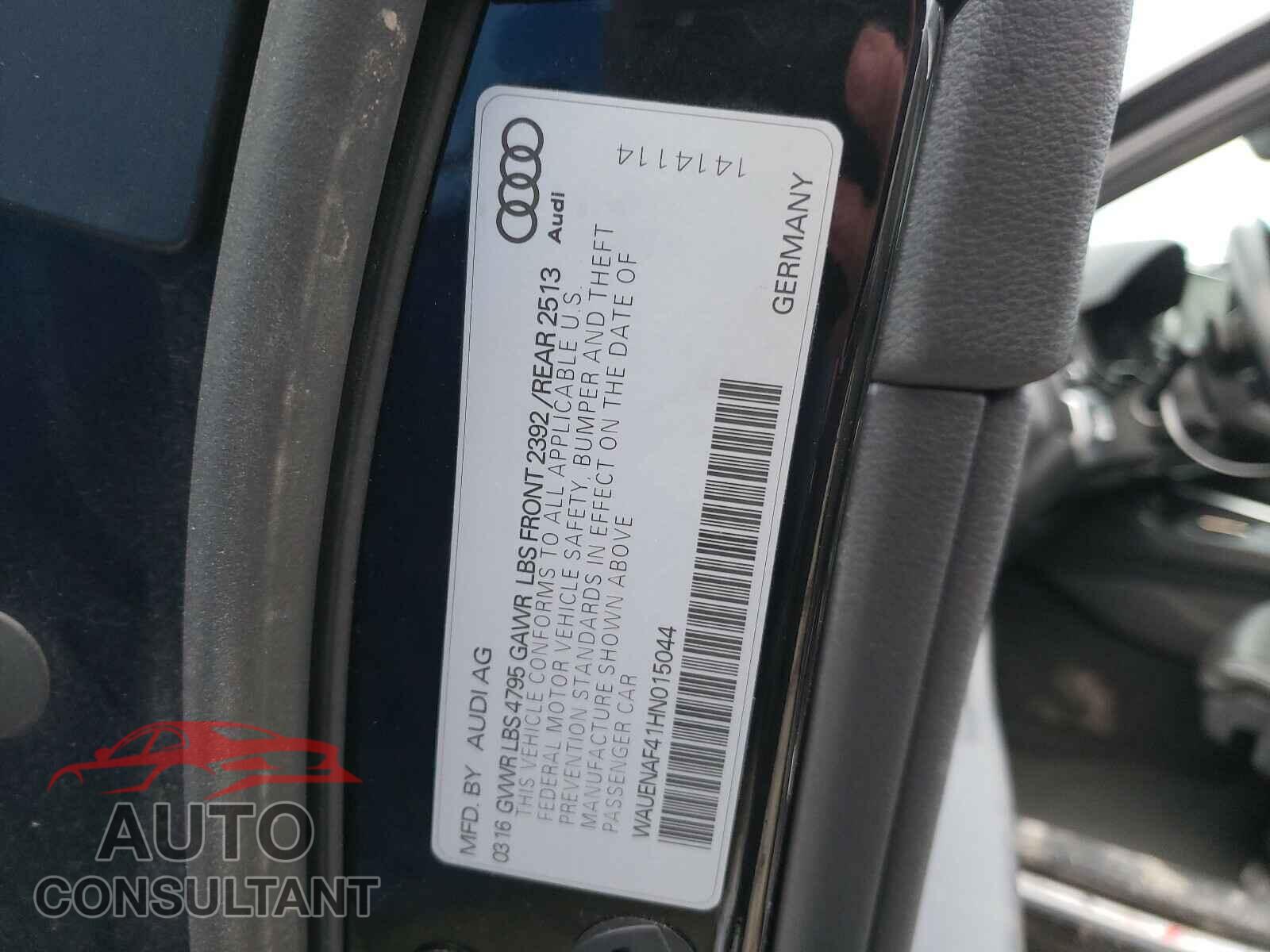 AUDI A4 2017 - KM8R3DHE0LU151161