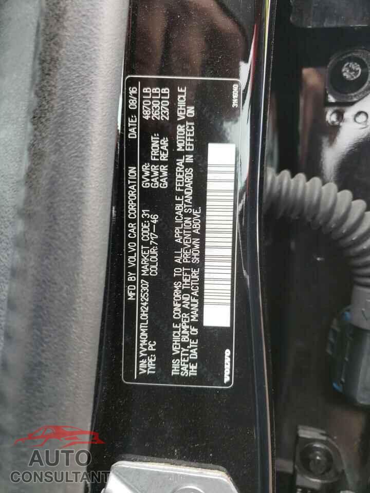 VOLVO S60 2017 - YV140MTL0H2425307