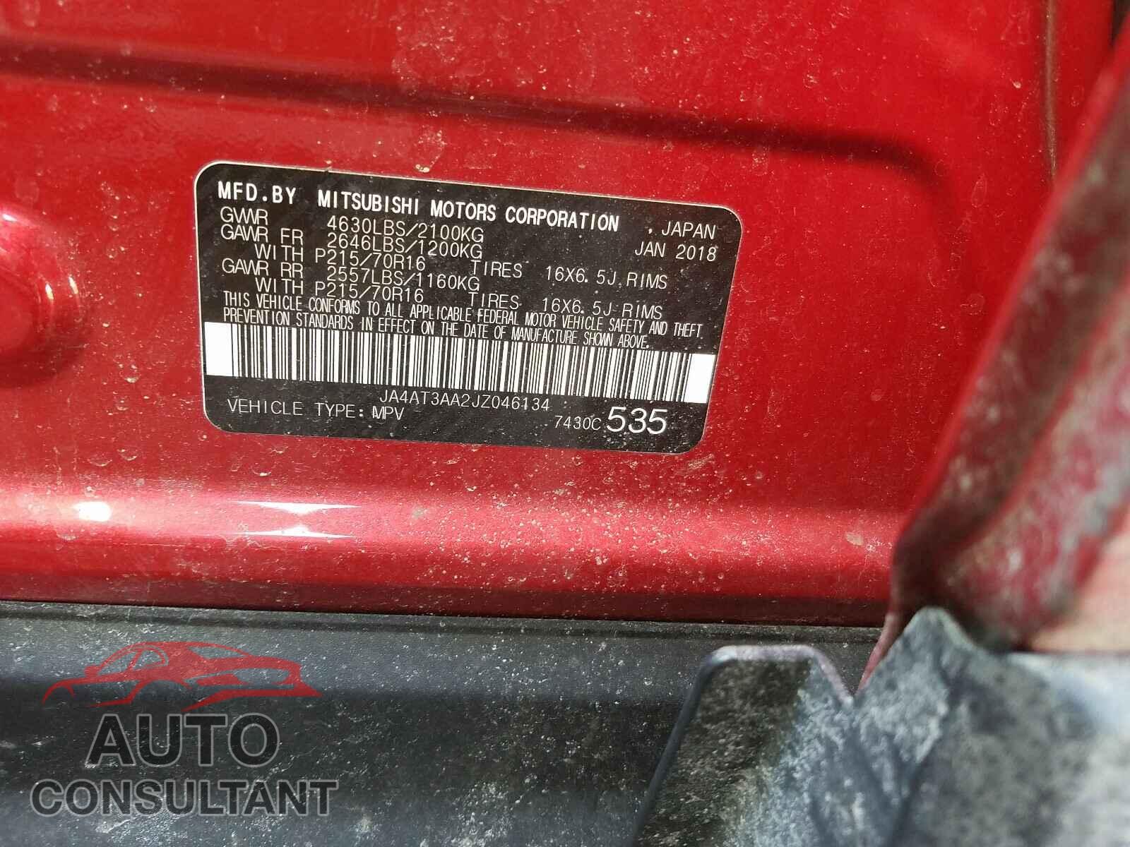 MITSUBISHI ECLIPSE 2018 - JA4AT3AA2JZ046134