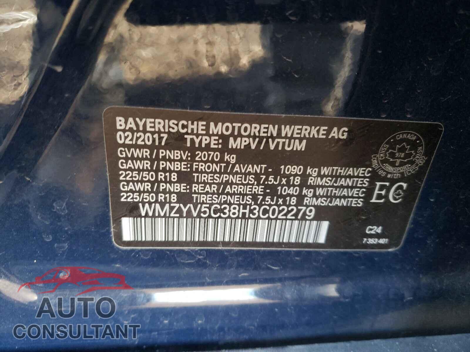 MINI COOPER 2017 - WMZYV5C38H3C02279