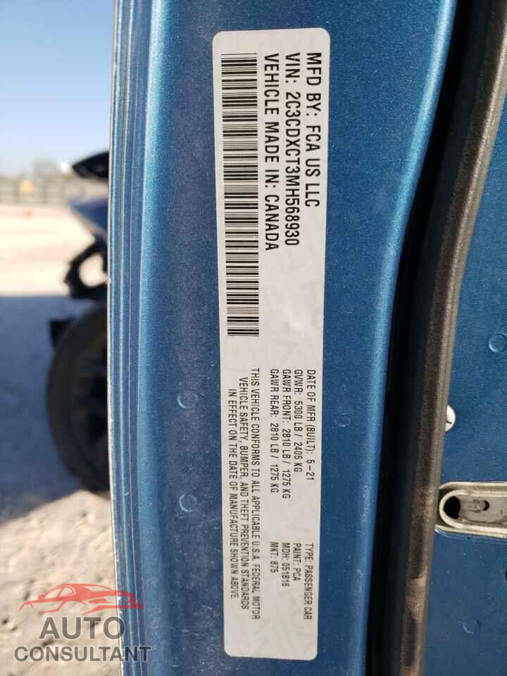 DODGE CHARGER 2021 - 2C3CDXCT3MH568930