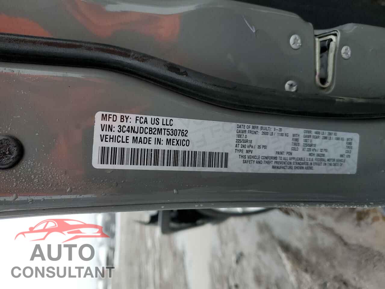 JEEP COMPASS 2021 - 3C4NJDCB2MT530762
