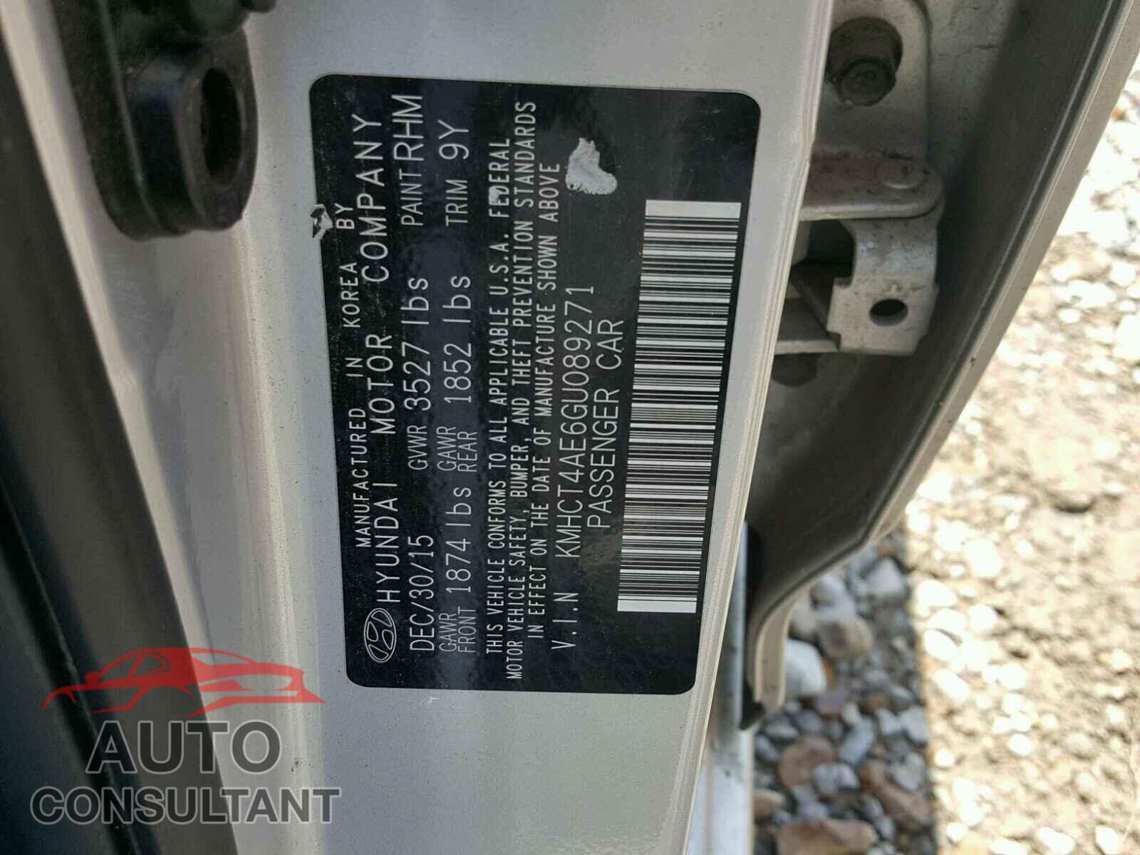 HYUNDAI ACCENT 2016 - KMHCT4AE6GU089271