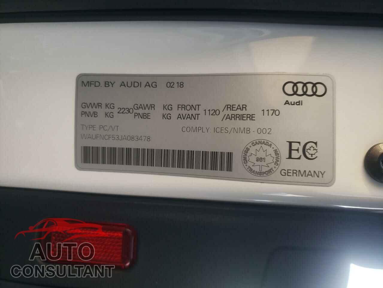 AUDI A5 2018 - WAUFNCF53JA083478