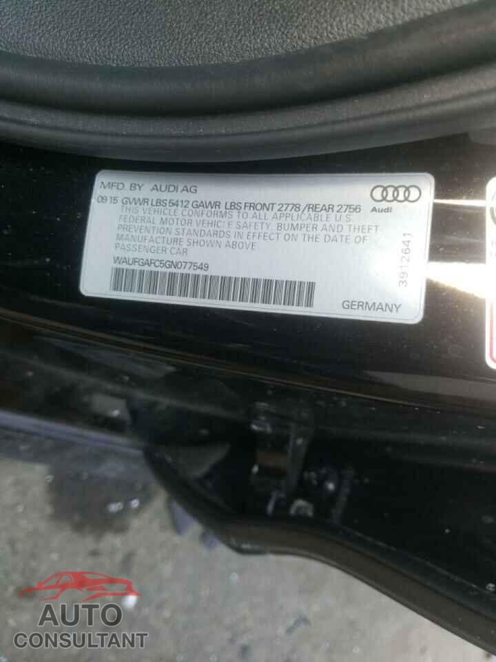 AUDI A6 2016 - WAUFGAFC5GN077549