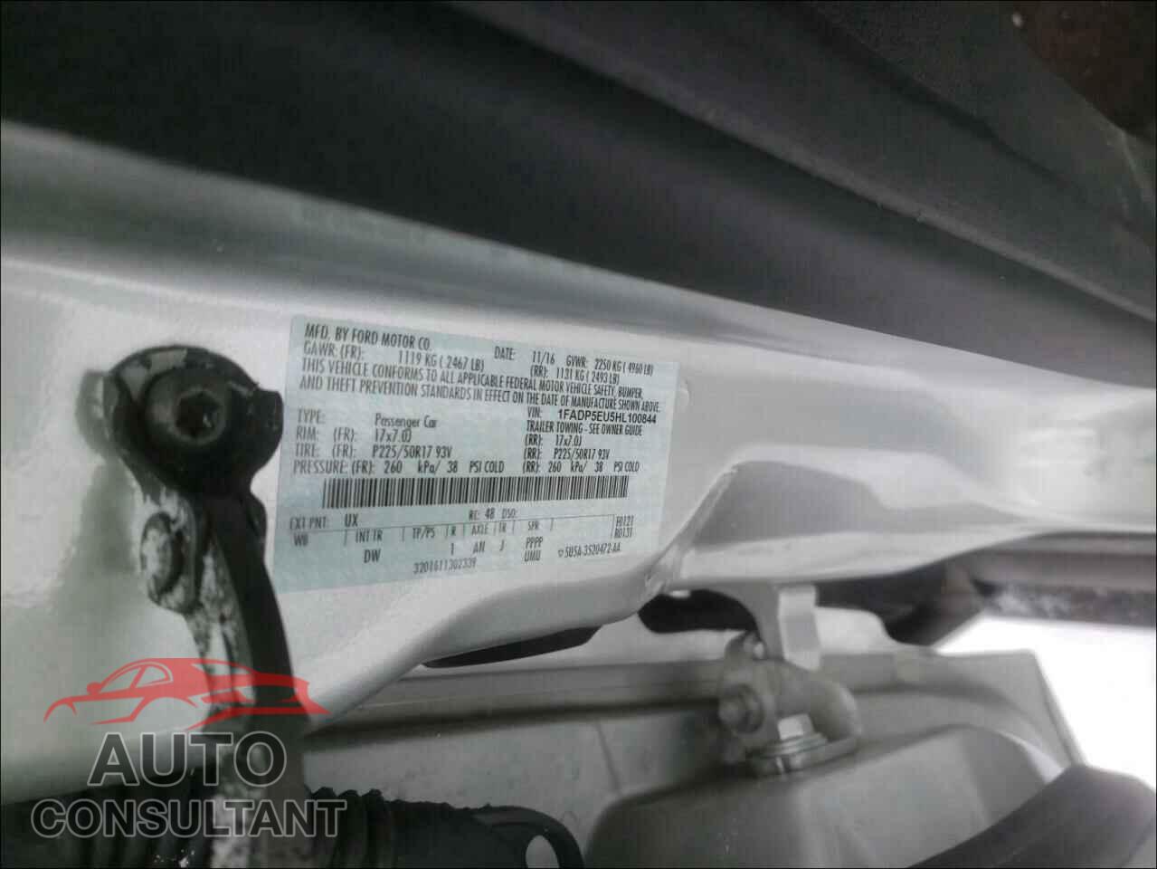 FORD CMAX 2017 - 1FADP5EU5HL100844