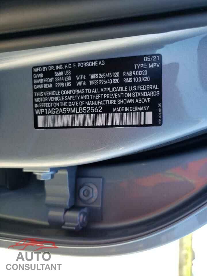 PORSCHE MACAN 2021 - WP1AG2A59MLB52562