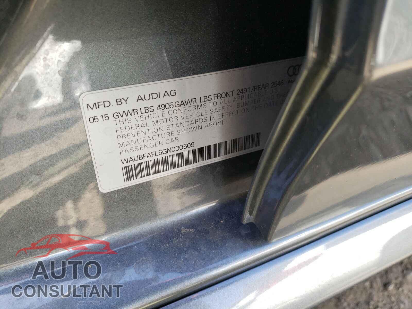 AUDI A4 2016 - WAUBFAFL6GN000609