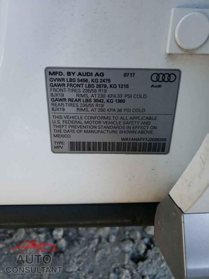 AUDI Q5 2018 - WA1ANAFY7J2035255