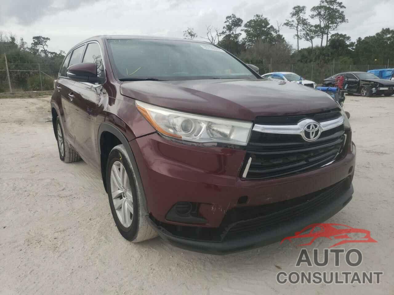 TOYOTA HIGHLANDER 2016 - 5TDZARFH0GS019404