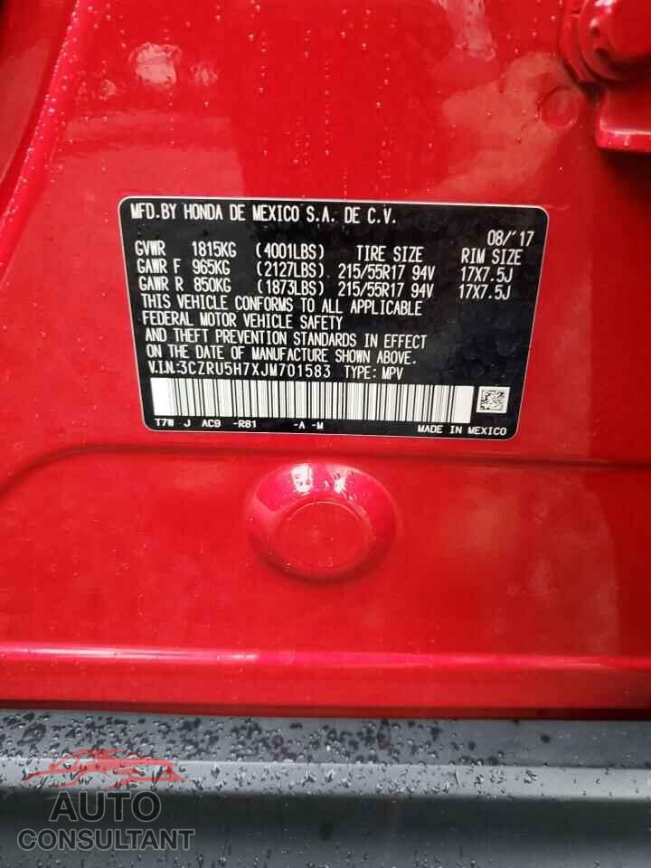 HONDA HR-V 2018 - 3CZRU5H7XJM701583