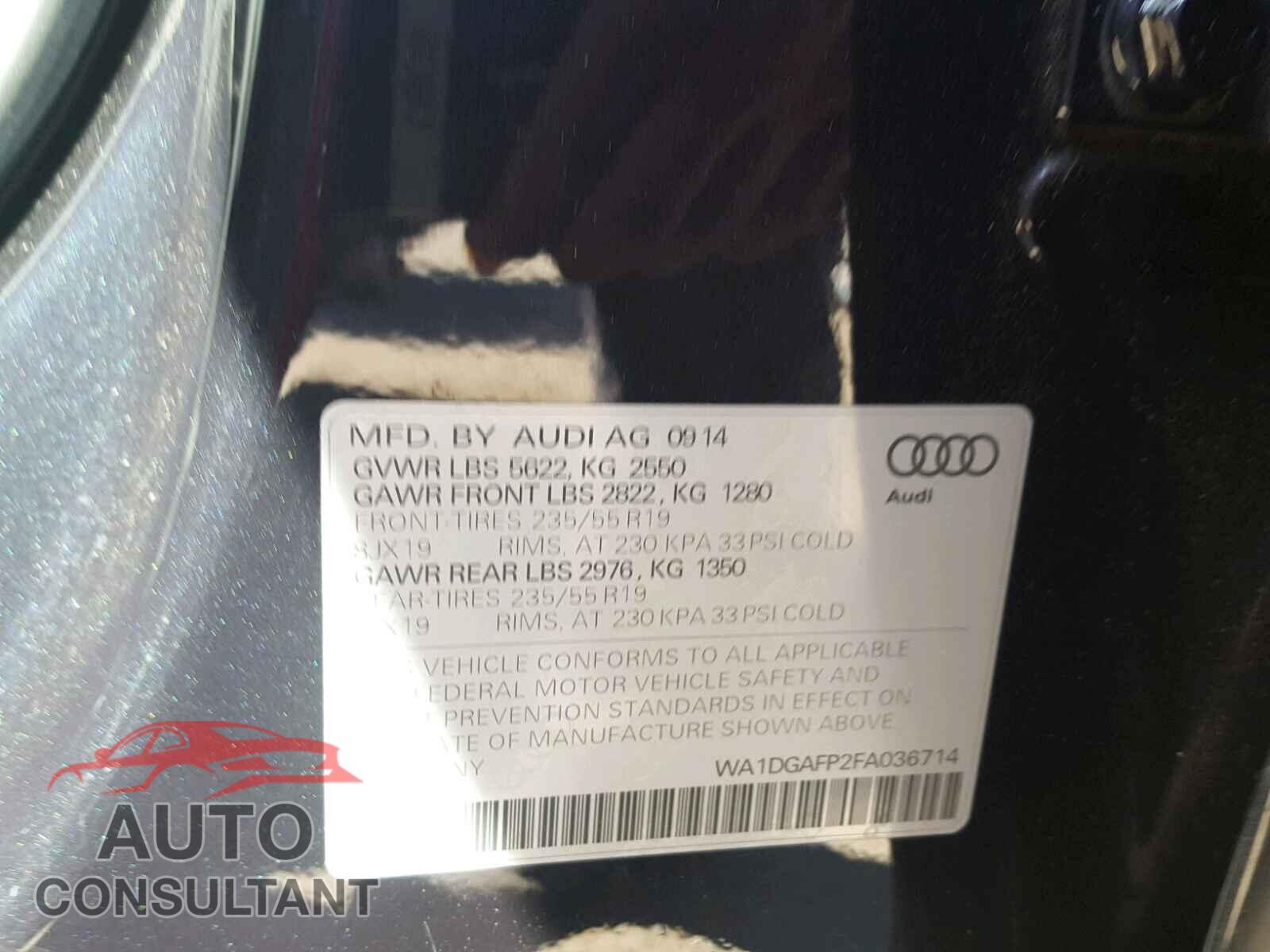 AUDI Q5 2015 - WA1DGAFP2FA036714