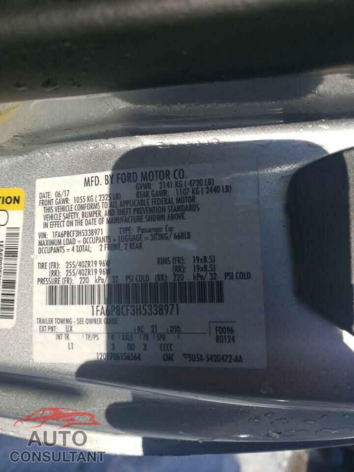 FORD MUSTANG 2017 - 1FA6P8CF3H5338971
