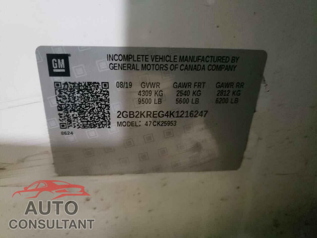 CHEVROLET SILVERADO 2019 - 2GB2KREG4K1216247