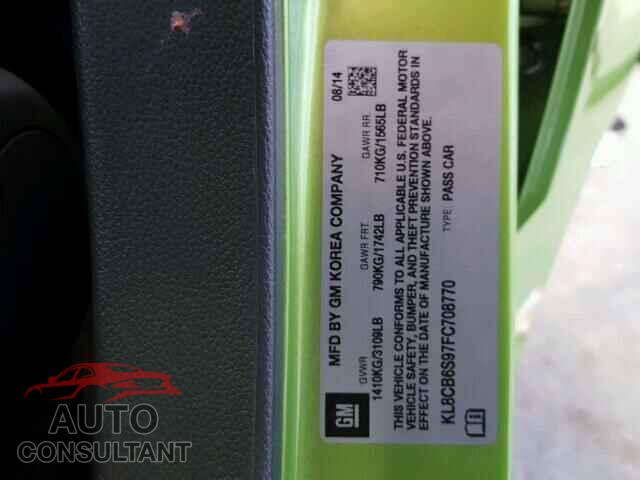 CHEVROLET SPARK 2015 - KL8CB6S97FC708770