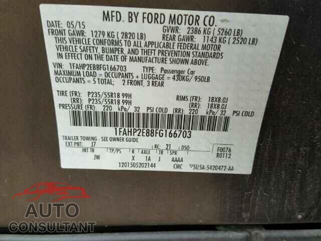 FORD TAURUS 2015 - 1FAHP2E88FG166703